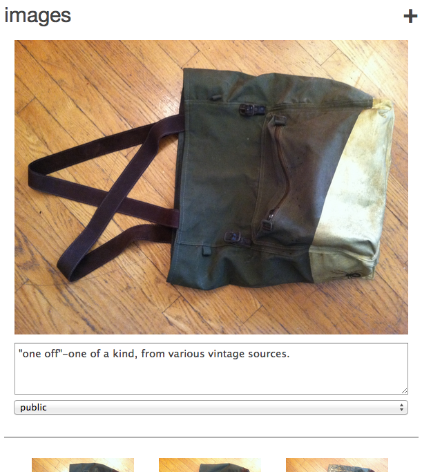 Admin image caption editing on small screens.
