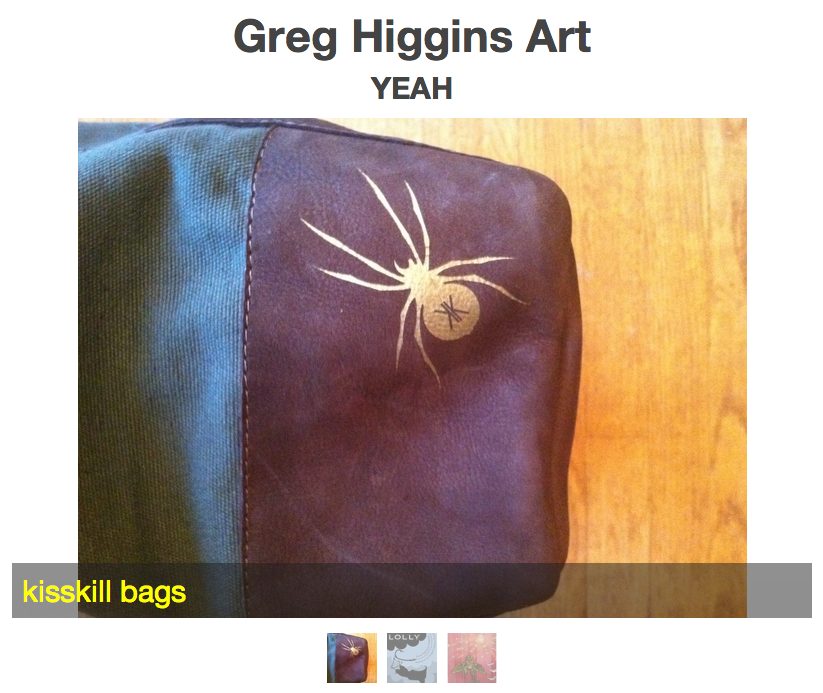 Home page on larger screens.